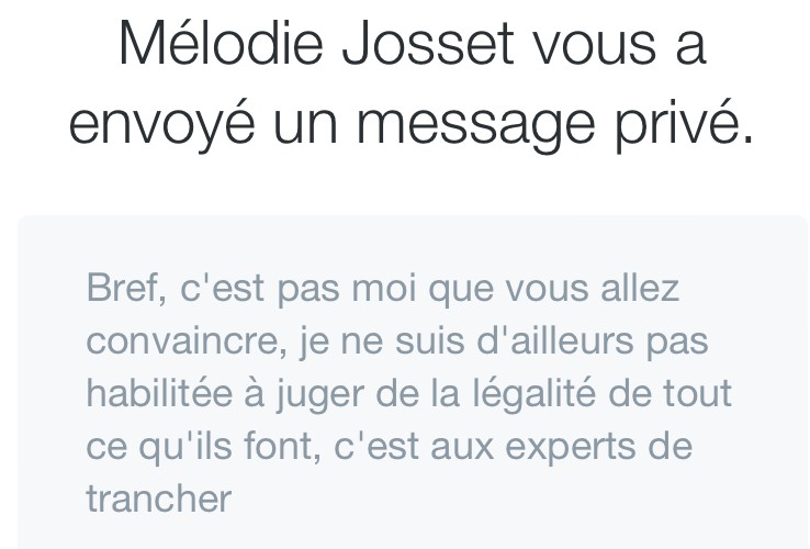 Mélodie Josset confirms she is unqualified to judge the matter